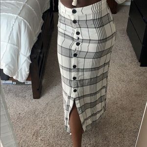 Forever 21 midi button front skirt